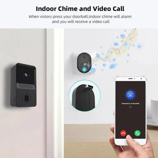 Smart Wireless WiFi Doorbell Intercom Video Camera Door Ring Bell Chime Security - Sparklite LED™